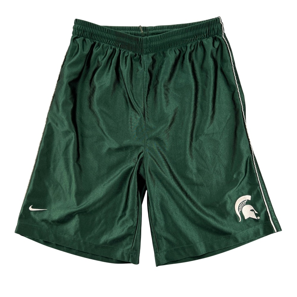 Y2K Nike Team Michigan State Spartans Dazzle Shorts Boys XL Green Basketball